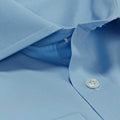 Contemporary Fit, Cutaway Collar, Double Cuff in Plain Ice Blue