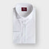 Contemporary Fit Honeycomb White Cotton Shirt with Cut - Away Collar & Two Button Cuff