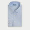 Contemporary Fit Light Blue End-on-End Cotton Shirt with Classic Collar and Two Button Cuff
