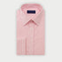 Contemporary Fit Pink Gingham Check Cotton Shirt with Classic Collar & Double Cuff