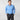 Contemporary Fit Plain Blue Cotton Poplin Shirt with Cut - away Collar & Double Cuff