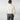 Contemporary Fit Plain Cream Cotton Poplin Shirt with Cut - away Collar & Double Cuff