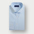 Contemporary Fit Plain Light Blue Cotton Poplin Shirt with Cut - Away Collar & Two Button Cuff