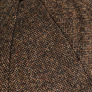 Country Brown Plain Weave 100% Wool Made In England Gatsby Cap