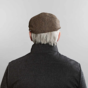 Country Brown Plain Weave Wool Gatsby Cap