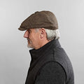 Country Brown Plain Weave Wool Gatsby Cap