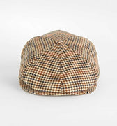 Cream, Blue & Red Wool Houndstooth Toni Cap