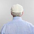 Cream Linen Flat Cap
