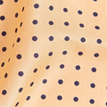 Cream & Navy Medium Spot Silk Pocket Square