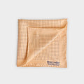 Cream & Navy Small Spot Silk Pocket Square