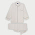 Cream Twill Cotton Pyjamas with Navy Piping