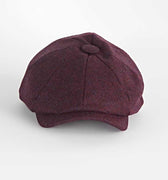 Damson Wine Twill 100% Wool Made In England Gatsby Cap