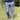 Dark Blue Prince of Wales Check Linen Trousers