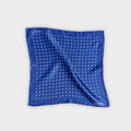 Dark Blue & White Medium Spot Silk Pocket Square