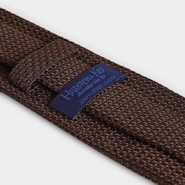 Dark Brown Grenadine Silk Tie