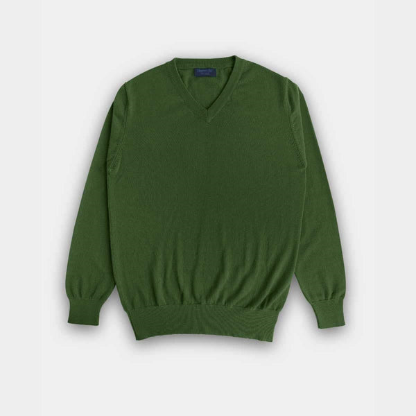 dark-green-v-neck-cashmere-