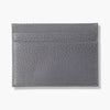 Dark Grey Calf Leather Double Sided Card Holder