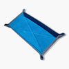 Dark Grey Leather & Cobalt Suede Large Travel Tray