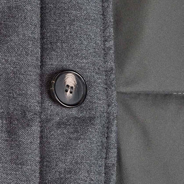 Dark Grey Wool & Silk Blend Mante Coat