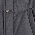 Dark Grey Wool & Silk Blend Mante Coat