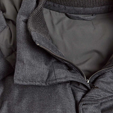 Dark Grey Wool & Silk Blend Mante Coat