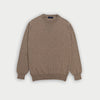 Dark Natural Crew Neck Cashmere Sweater