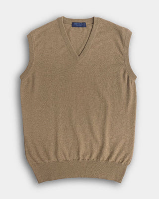 Dark Natural V - Neck Cashmere Slipover