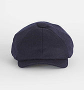 Dark Navy Twill 100% Wool Made In England Gatsby Cap