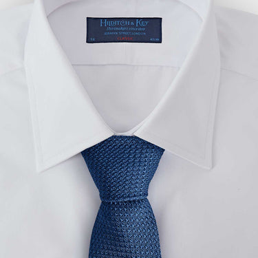 Denim Blue Grenadine Silk Tie