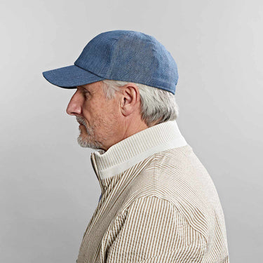 Denim Hopsack Linen Baseball Cap