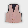 Double Breasted Light Pink Linen Waistcoat