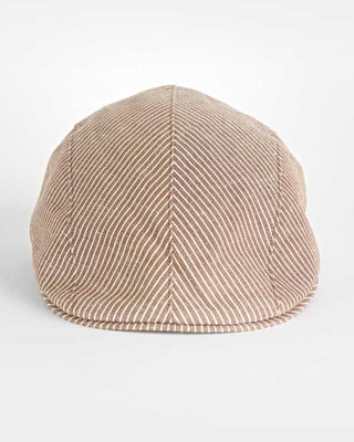 Dunn Chino Stripe Cotton & Linen Roma Cap
