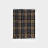 Earthy Tones Large Check Silk & Cashmere Scarf