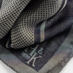 Fan Silk & Wool Handkerchief