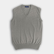 Felt Grey V - Neck Cashmere Slipover