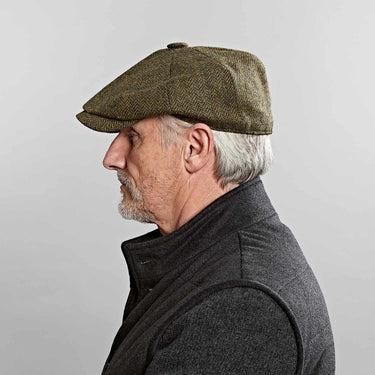 Forrest Herringbone Wool Gatsby Cap