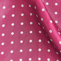 Fuchsia & White Medium Spot Silk Pocket Square