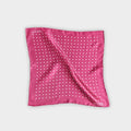 Fuchsia & White Medium Spot Silk Pocket Square
