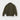 Green Cashmere Baseball Cardigan with Brown Trim