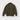 Green Cashmere Baseball Cardigan with Brown Trim