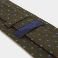 Green Floating Floral Silk Tie