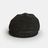 Green Herringbone Wool Flat Cap