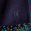 Green, Orange & Navy Paisley Silk & Cashmere Scarf