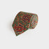 Green Paisley Motif Printed Silk Tie