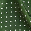 Green & White Medium Spot Silk Pocket Square