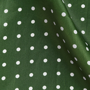 Green & White Medium Spot Silk Pocket Square
