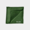 Green & White Small Spot Silk Pocket Square