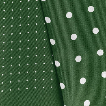 Green & White Spot Silk Tubular Scarf