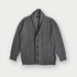 Grey Cable Knit Shawl Collar Cashmere Cardigan