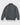 Grey Cashmere Baseball Cardigan with Brown Trim